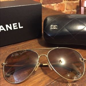 Chanel Gold Aviators